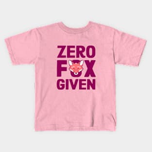 Zero Fox Given Kids T-Shirt